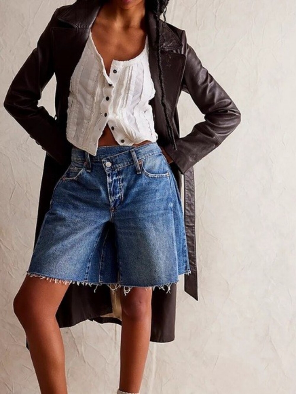 🪷NWOT Free People We The Free Boomerang Long Shorts, Size 27 🌙 - Picture 4 of 7